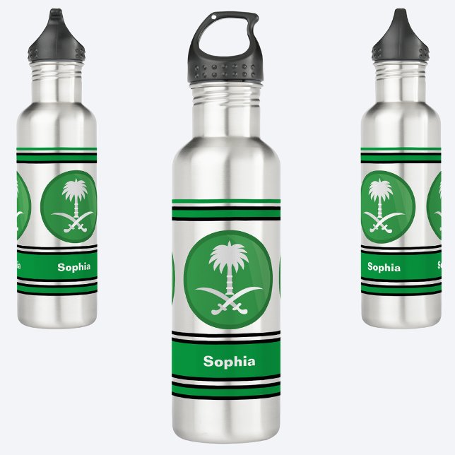 Botella De Agua La bandera de Arabia Saudita personalizada de vuel (Subido por el creador)