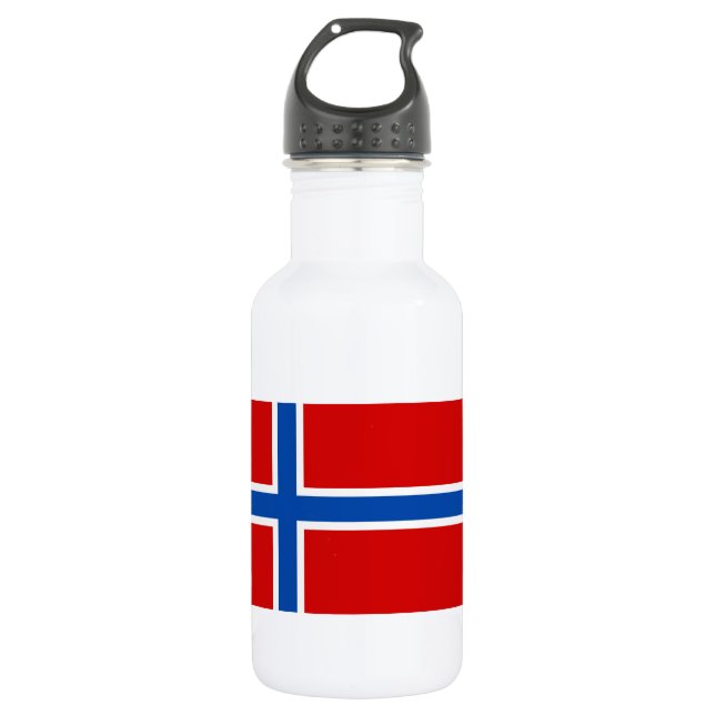 Botella De Agua La bandera de Noruega (Anverso)