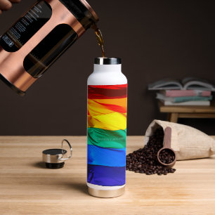 Botella De Agua La bandera del orgullo gay de SlipperyJoe's ondean