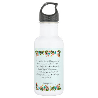 Botella De Agua La biblia versifica el arte - 1 10:13 de los