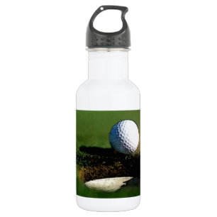 Botella De Agua La bola de golf y el agujero