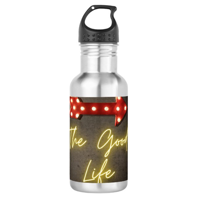 Botella De Agua La buena vida Neon Arrow (Anverso)