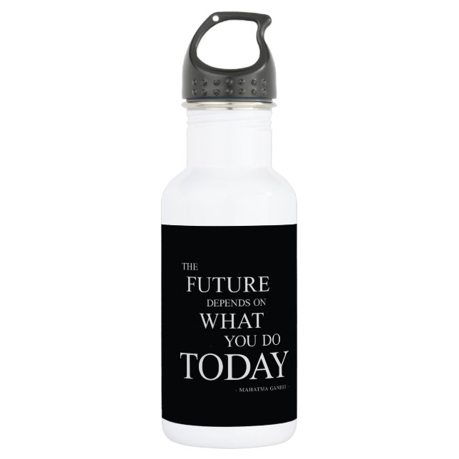 Botella De Agua La cita de motivación inspiradora futura (Anverso)