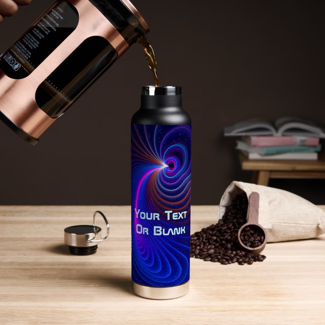 Botella De Agua La Curvatura del Espacio (Café (girado))