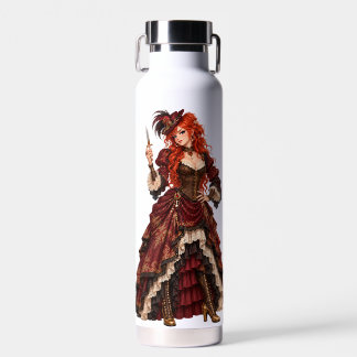 Botella De Agua La dama es una jugadora [Rojo] | Wild West CardSha