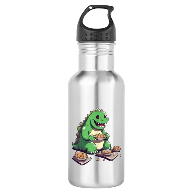 Botella De Agua La dieta de los dinosaurios mañana (Anverso)