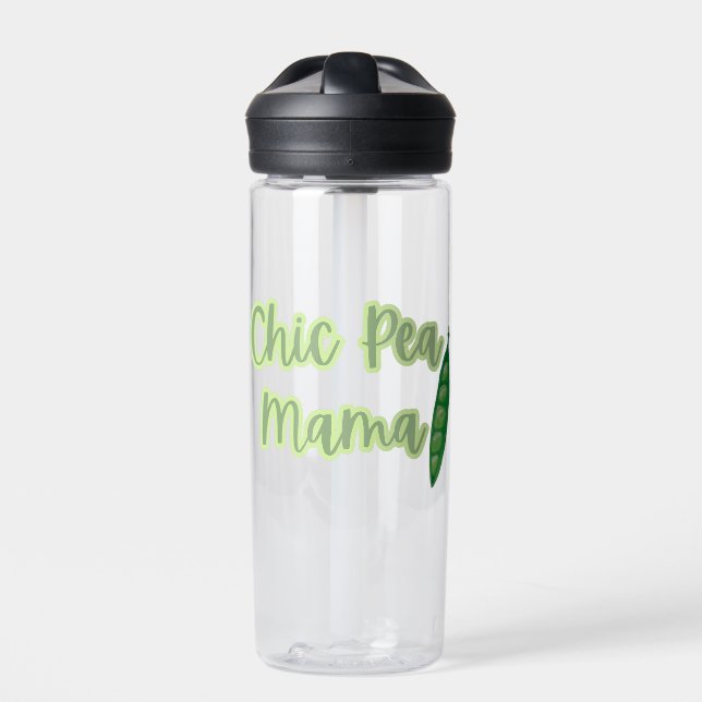Botella De Agua La divertida Moda vegan pea Mama (Delante)