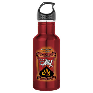 Botella De Agua La escuela gris de la hechicería flamea la botell