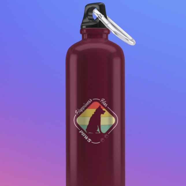 Botella De Agua La felicidad tiene diseño de garras (Subido por el creador)