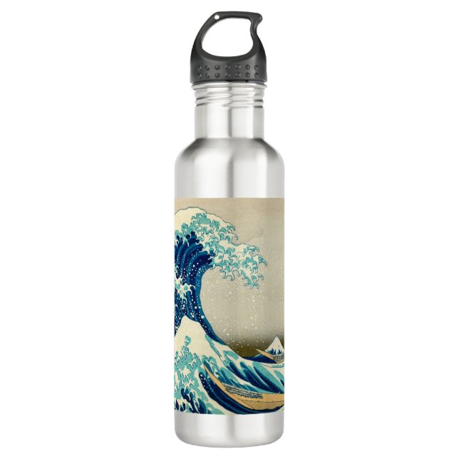 Botella De Agua La gran ola de Kanagawa - Hokusai (Anverso)