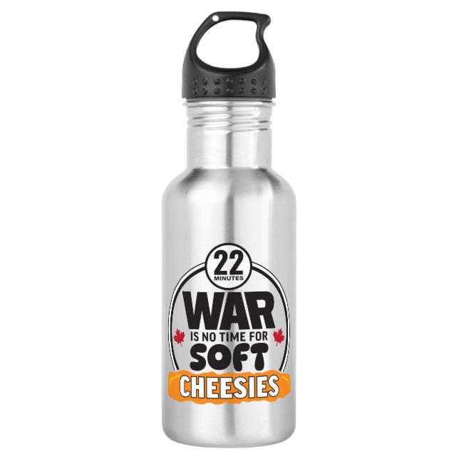 Botella De Agua La guerra no es momento para la botella de queso s (Anverso)
