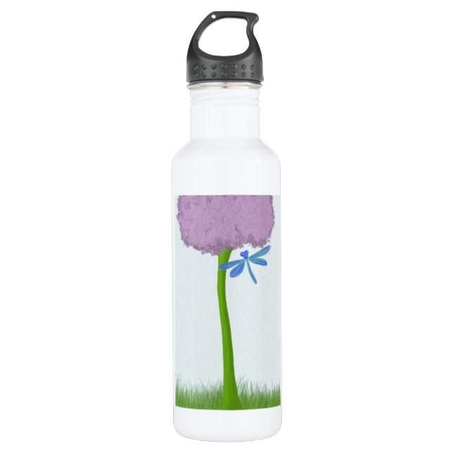 Botella De Agua La hidrangea solitaria (Anverso)