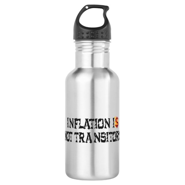 Botella De Agua La inflación no es transitoria (Anverso)
