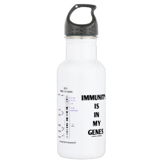 Botella De Agua La inmunidad está en mis genes (cromosoma de la