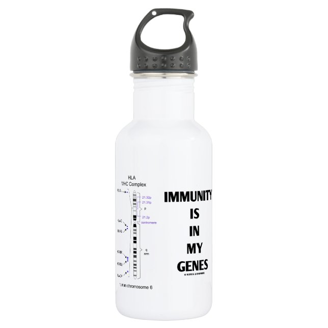 Botella De Agua La inmunidad está en mis genes (cromosoma de la (Anverso)