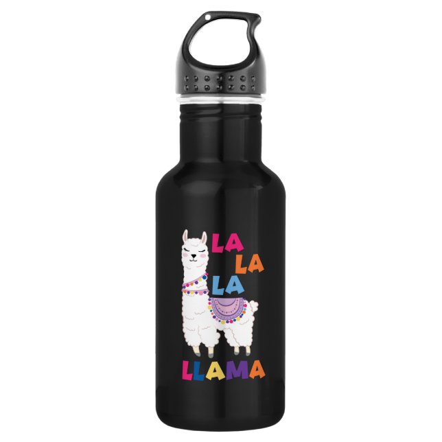Botella De Agua La La La Llama - Canto gracioso Llama (Anverso)