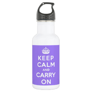 Botella De Agua la lavanda deliciosa guarda calma y continúa