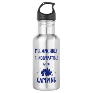 Botella De Agua La Melancolía Es Incompatible Con El Camping