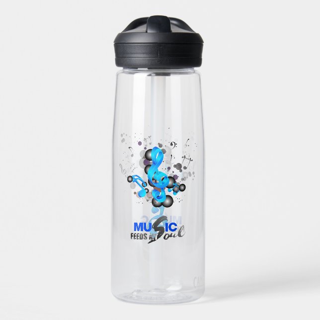 Botella De Agua La música alimenta mi alma | (Delante)