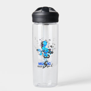 Botella De Agua La música alimenta mi alma  