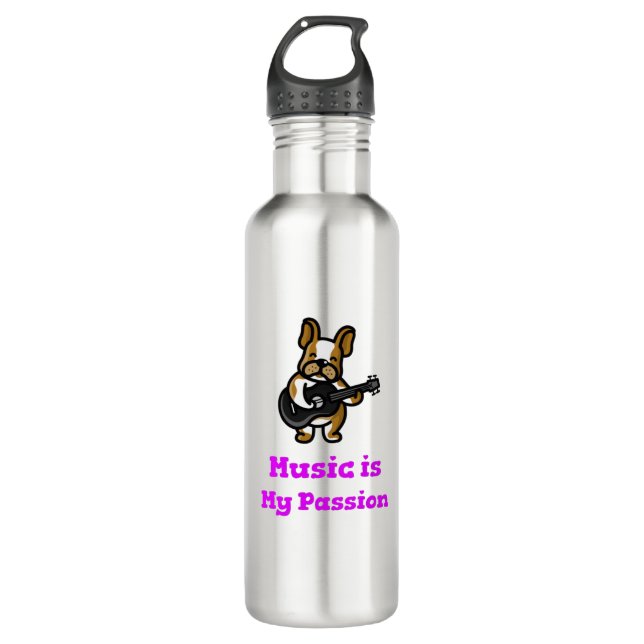 Botella De Agua La música es mi pasión (Anverso)