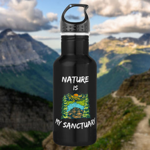 Botella De Agua La Naturaleza es mi himno para excursionistas