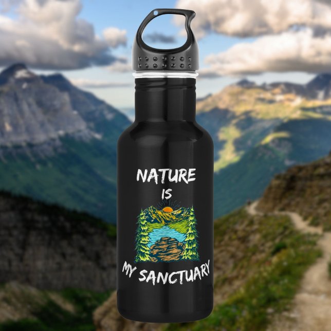 Botella De Agua La Naturaleza es mi himno para excursionistas (Subido por el creador)