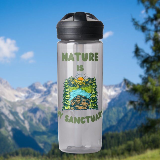 Botella De Agua La Naturaleza es mi himno para excursionistas (Subido por el creador)