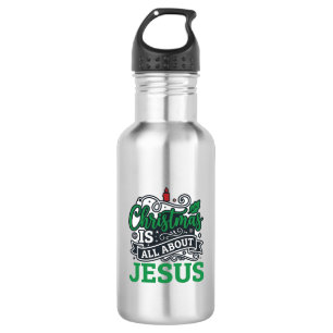 Botella De Agua La Navidad se trata de Jesús Diseño