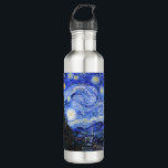Botella De Agua La noche estrellada de Van Gogh<br><div class="desc">La pintura al óleo de Vincent van Gogh principal holandés (1853-1890) probablemente su pintura más famosa, Van Gogh pintó "la noche estrellada" en 1889 de la memoria mientras que en un asilo en Francia en donde él se llegó para la depresión. La escena representa la visión desde su ventana del...</div>
