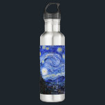 Botella De Agua La noche estrellada de Van Gogh<br><div class="desc">La pintura al óleo de Vincent van Gogh principal holandés (1853-1890) probablemente su pintura más famosa, Van Gogh pintó "la noche estrellada" en 1889 de la memoria mientras que en un asilo en Francia en donde él se llegó para la depresión. La escena representa la visión desde su ventana del...</div>