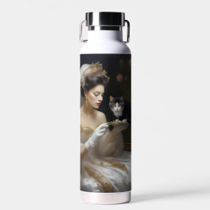 Botella De Agua La Novia Gato Pintura Al Óleo,