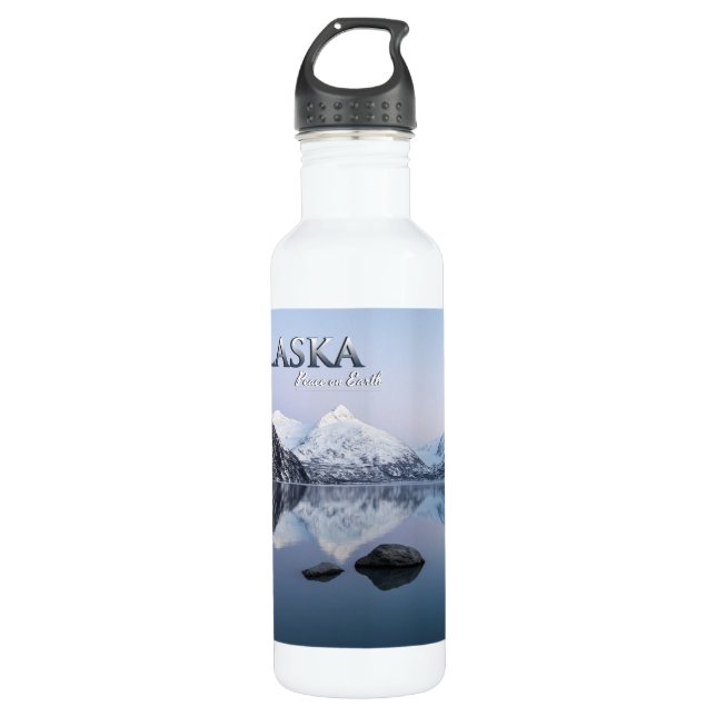 Botella De Agua La paz de Alaska en la Tierra (Anverso)