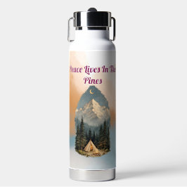 Botella De Agua La Paz Vive En Las Montañas De Las Pinos Chica De 