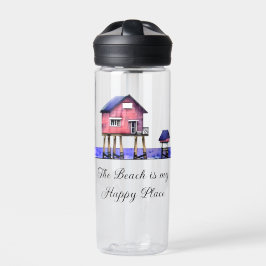 Botella De Agua La playa es mi lugar feliz