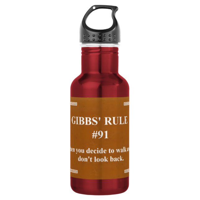 Botella De Agua la regla 91 de Gibbs (Anverso)