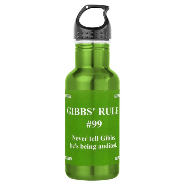 Botella De Agua la regla 99 de Gibbs (Anverso)