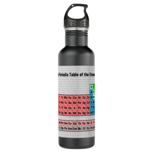 Botella De Agua La tabla periódica de los elementos (Anverso)