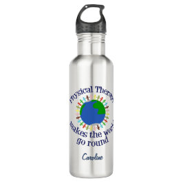 Botella De Agua La terapia física hace que el mundo va alrededor