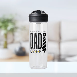Botella De Agua La tipografía de los lazos del Día del Padre más i