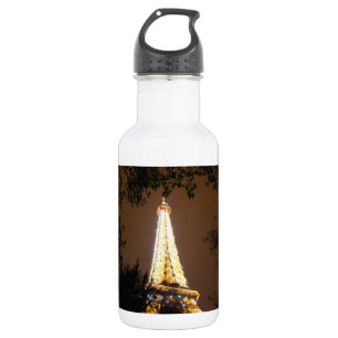 Botella De Agua La torre Eiffel en la noche
