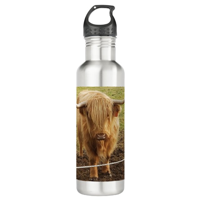 Botella De Agua La vaca Highland (Anverso)