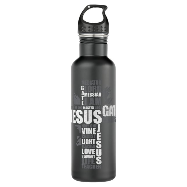 Botella De Agua La verdad cruza Dios Jesús Hombres Religiosos Cris (Anverso)