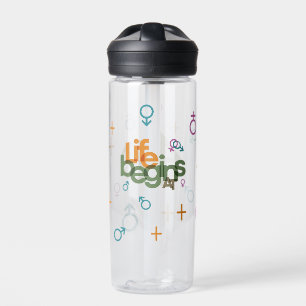 Botella De Agua La vida comienza en (Personaliza)  