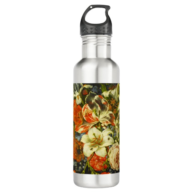Botella De Agua La vida con flores y fruta (Anverso)