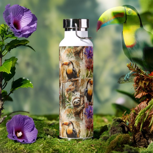 Botella De Agua La vida de la selva tropical personalizada (Subido por el creador)