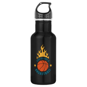 Botella De Agua La Vida Es Como Un Baloncesto