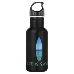 Botella De Agua La vida es diseño del tablero de resaca de la