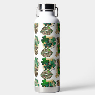 BOTELLA DE AGUA LABIOS CÉLTICOS IRLANDESES VERDES Y MARRONES & TRÉ