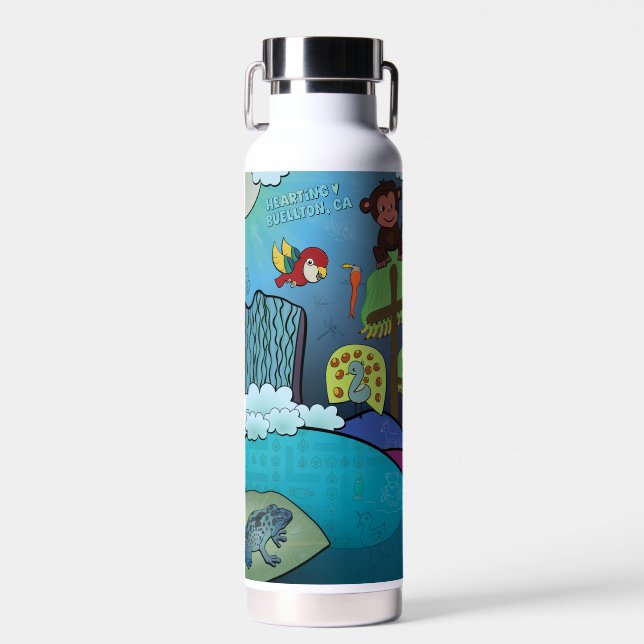Botella de Agua - ¡Lado Salvaje Tropical! (Delantero)
